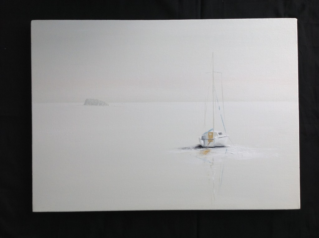 Waiting for the Tide to Turn Near Steepholme Ref 18/15 image size 70cm x 50cm