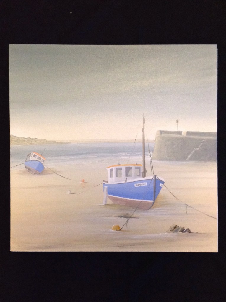 Saundersfoot From Tenby Harbour Ref 129/13 image size 50cm x 50cm