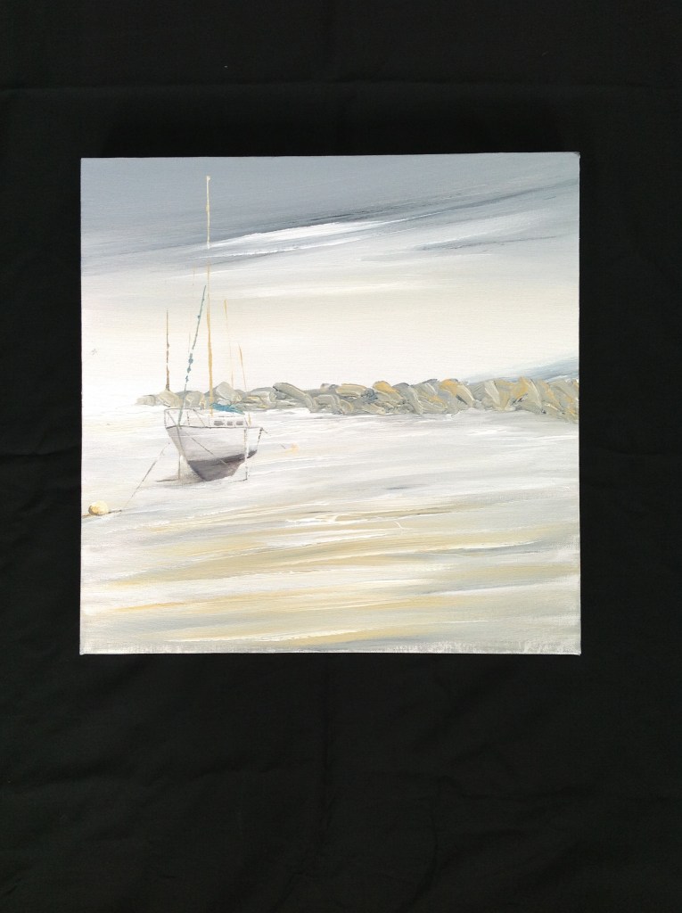 Harbour Entrance, Plouha, Brittany image size 40cm x 40cm Ref 88/13