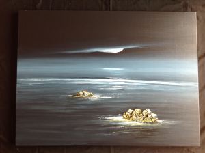 Moonlight - Newgale Beach, Pembs Image Size 100 x 75