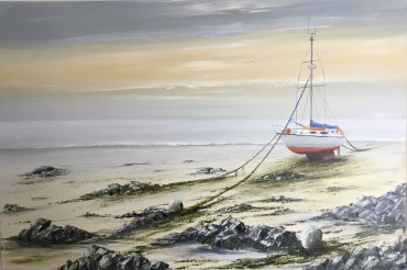 Waiting for the Tide After a Long Lunch - Saundersfoot 90x60 ref 35 17