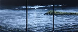 A NIGHT NOT TO VENTURE OUT TO SEA - SULLY ISLAND TRIPTYCH 27X35 EACH REF 95 17