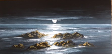 BRIGHT MOONLIGHT COPPETT HALL SAUNDERSFOOT REF 15 19 100X50