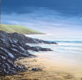 LIVELY SEA CASWELL BAY GOWER SWANSEA REF 5 19 50X50