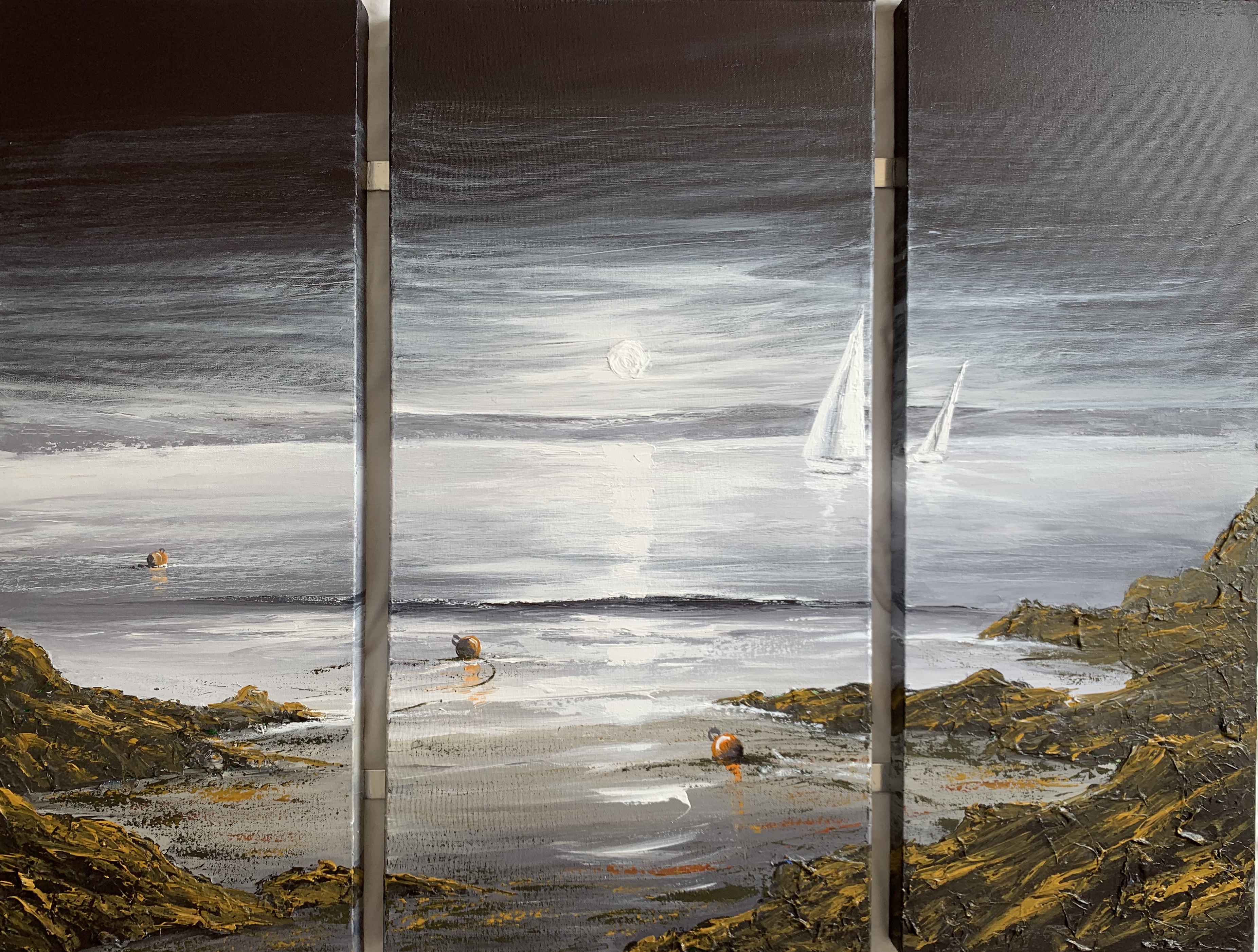 THE ROCKS ALONG THE BRISTOL CHANNEL, PENARTH TRIP REF 19 20 105X80