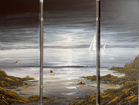 THE ROCKS ALONG THE BRISTOL CHANNEL, PENARTH TRIP REF 19 20 105X80